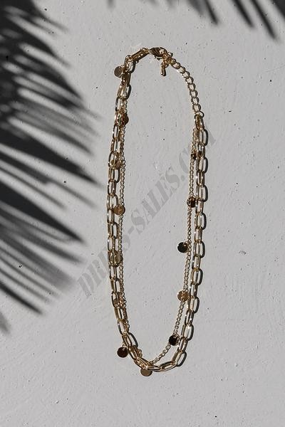On Discount ● Bailey Gold Layered Necklace ● Dress Up - -0