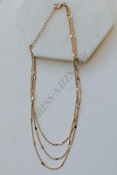 On Discount ● Nicole Gold Layered Necklace ● Dress Up - -3