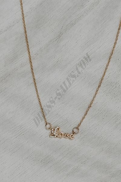 On Discount ● Avery Gold Love Necklace ● Dress Up - -1