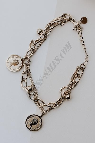 On Discount ● Alexis Gold Coin Layered Bracelet ● Dress Up - -0
