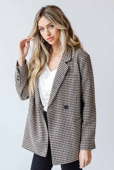 Miss Punctuality Houndstooth Blazer ● Dress Up Sales - -3