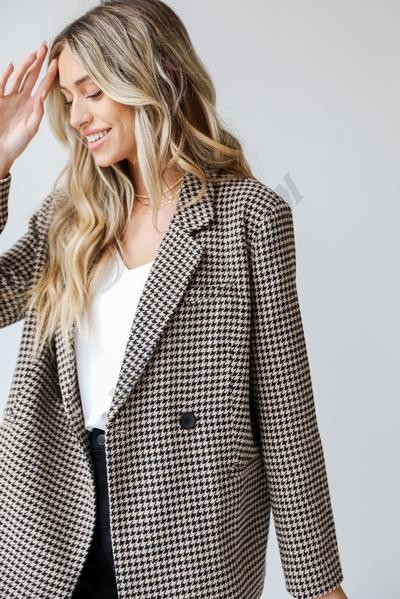 Miss Punctuality Houndstooth Blazer ● Dress Up Sales - -5