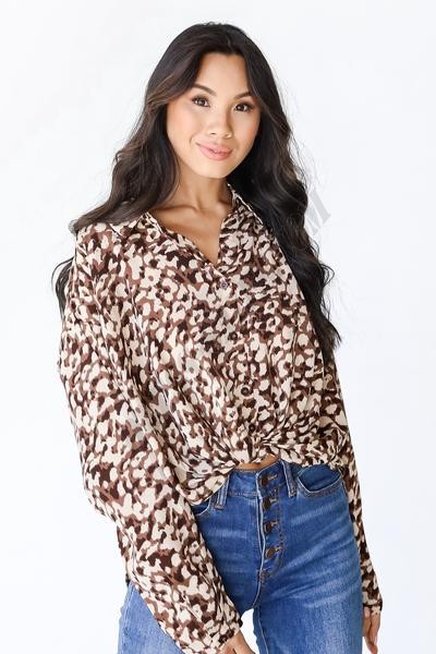 On Discount ● Got The Drama Leopard Blouse ● Dress Up - -2