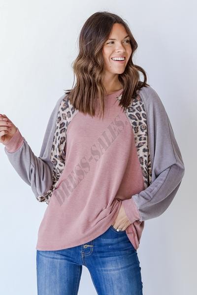 Get With It Leopard Color Block Top ● Dress Up Sales - -0
