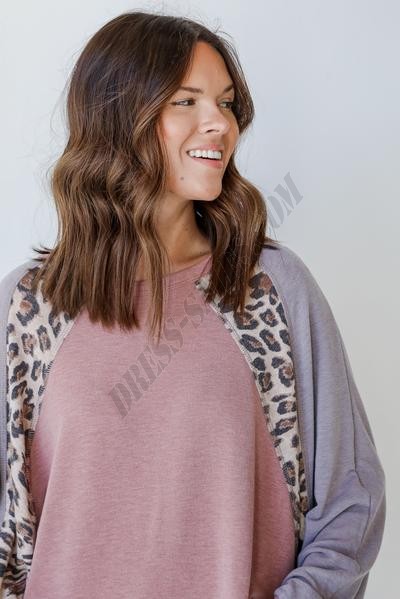 Get With It Leopard Color Block Top ● Dress Up Sales - -4