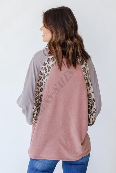 Get With It Leopard Color Block Top ● Dress Up Sales - -3