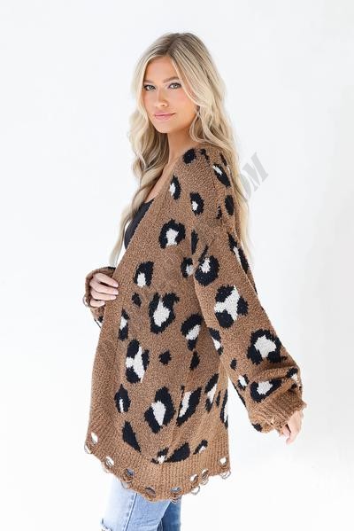 On Discount ● That Cozy Feeling Leopard Sweater Cardigan ● Dress Up - -8