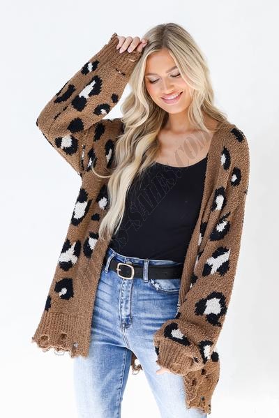 On Discount ● That Cozy Feeling Leopard Sweater Cardigan ● Dress Up - -6