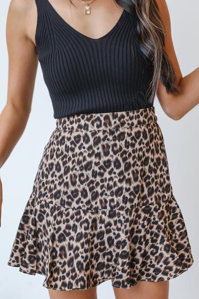 Make It Happen Leopard Skort ● Dress Up Sales - -0