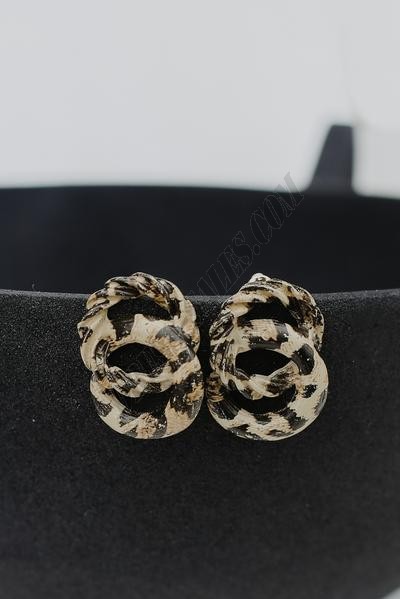 On Discount ● Sierra Leopard Drop Earrings ● Dress Up - -0
