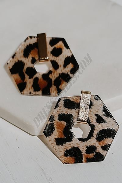 On Discount ● Emma Leopard Statement Earrings ● Dress Up - -2