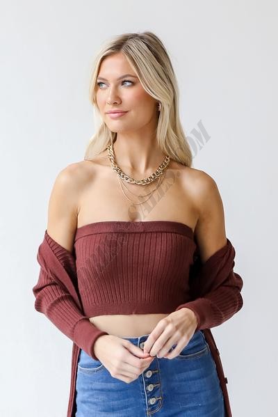 On Discount ● Double The Love Knit Tube Top ● Dress Up - -1