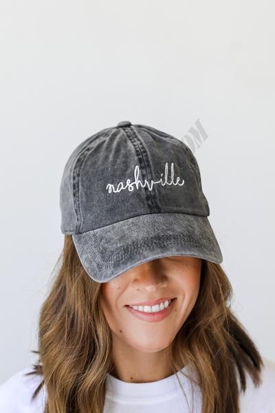 Nashville Script Embroidered Hat ● Dress Up Sales - -0