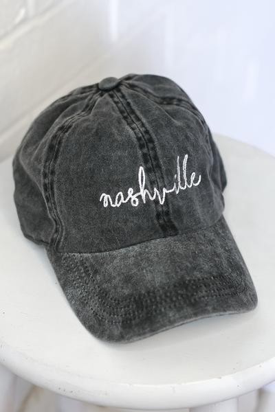 Nashville Script Embroidered Hat ● Dress Up Sales - -3