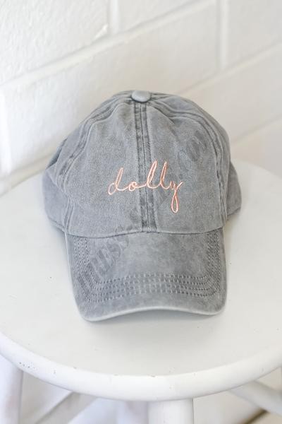 Dolly Script Embroidered Hat ● Dress Up Sales - -5
