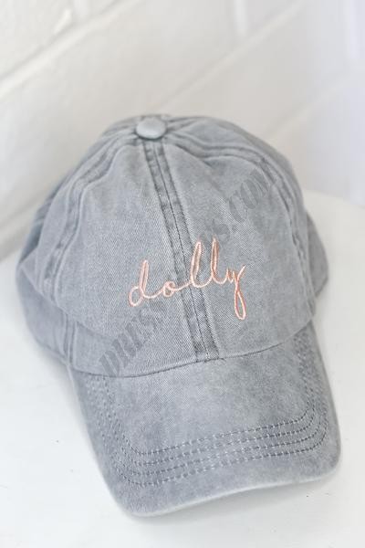 Dolly Script Embroidered Hat ● Dress Up Sales - -6