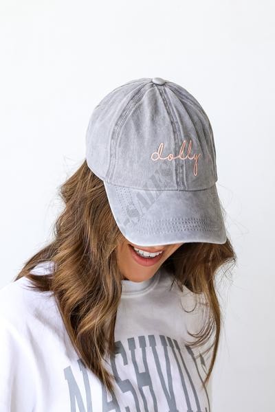Dolly Script Embroidered Hat ● Dress Up Sales - -0