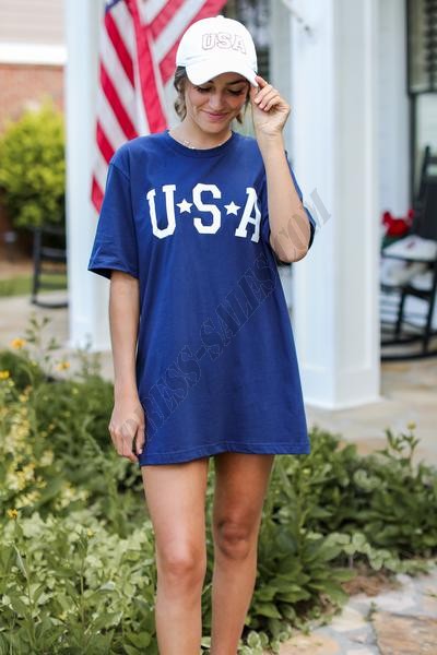 On Discount ● USA Star Graphic Tee ● Dress Up - -2