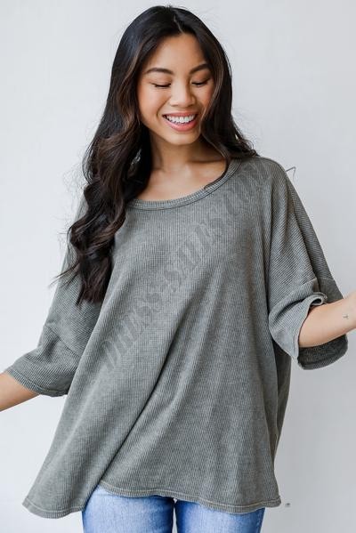 The Essential Waffle Knit Tee ● Dress Up Sales - -1