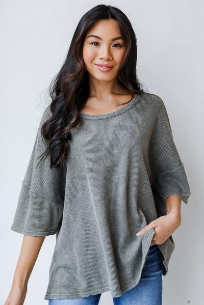 The Essential Waffle Knit Tee ● Dress Up Sales - -3