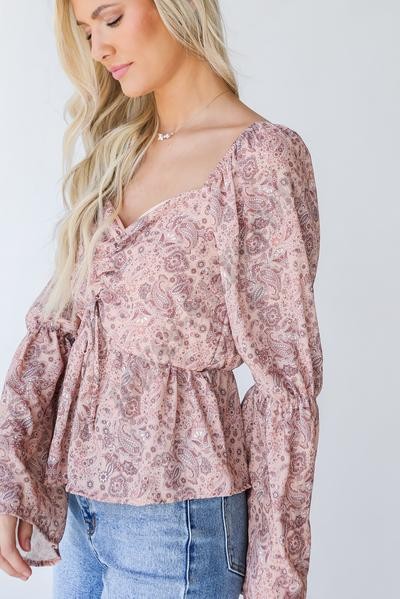 On Discount ● Best Of Blooms Paisley Blouse ● Dress Up - -3