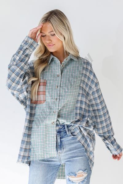 On Discount ● Patchwork Oversized Flannel ● Dress Up - -4