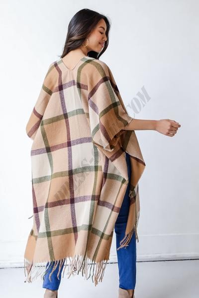 On Discount ● Fireside Memories Plaid Poncho ● Dress Up - -4