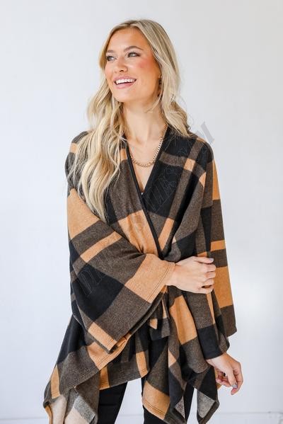 On Discount ● Holding On To You Plaid Poncho ● Dress Up - -2