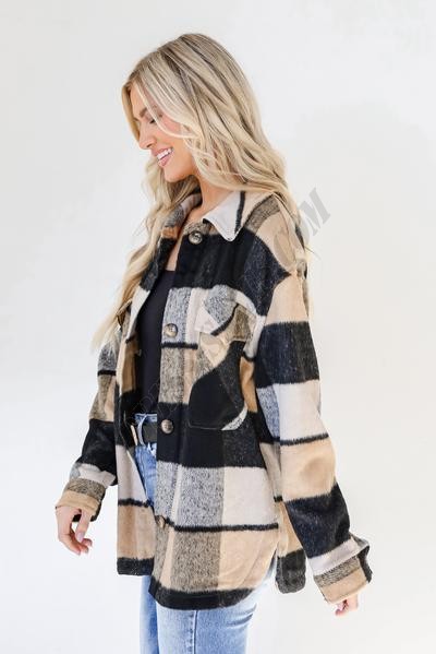 The City Is Calling Plaid Shacket ● Dress Up Sales - -2