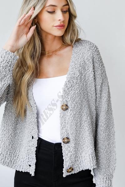 On Discount ● Cozy Touch Popcorn Knit Sweater Cardigan ● Dress Up - -4