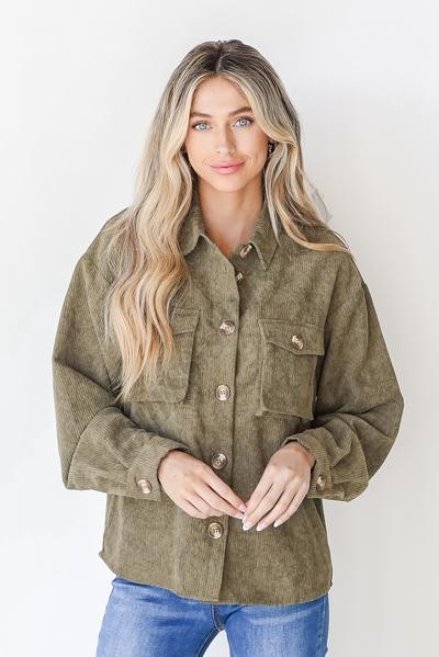 Ready For Anything Corduroy Shacket ● Dress Up Sales - -8