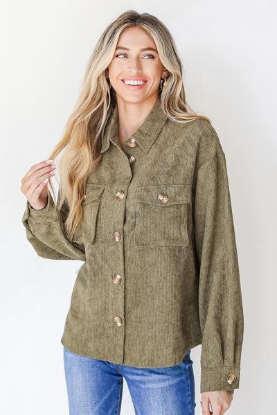 Ready For Anything Corduroy Shacket ● Dress Up Sales - -2