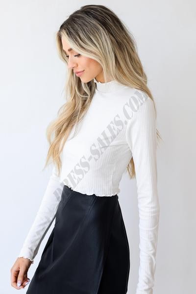On Discount ● All About Basics Mock Neck Crop Top ● Dress Up - -5