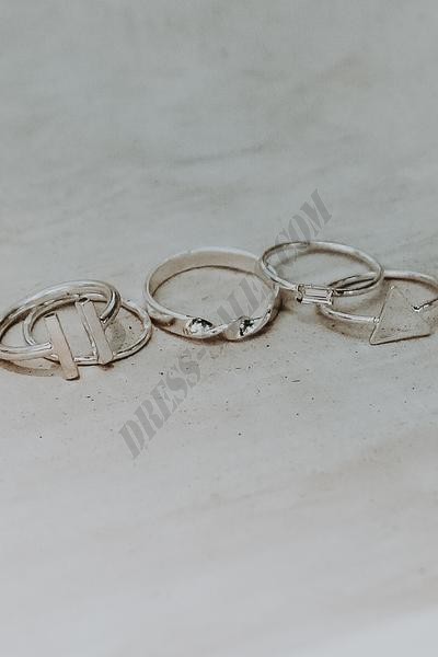 On Discount ● Abby Silver Ring Set ● Dress Up - -1