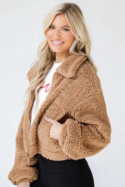 Cozy For Yourself Sherpa Jacket ● Dress Up Sales - -3