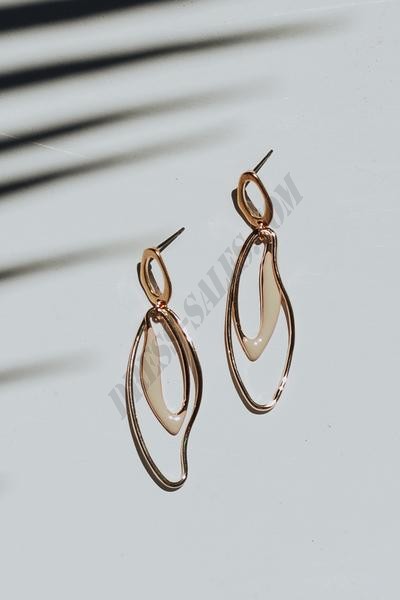 On Discount ● Ivy Gold Statement Drop Earrings ● Dress Up - -1