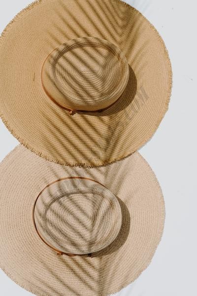 Weekends in the Sun Frayed Straw Boater Hat ● Dress Up Sales - -2