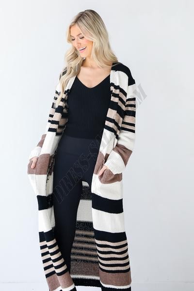 On Discount ● Just Warming Up Striped Chenille Cardigan ● Dress Up - -5
