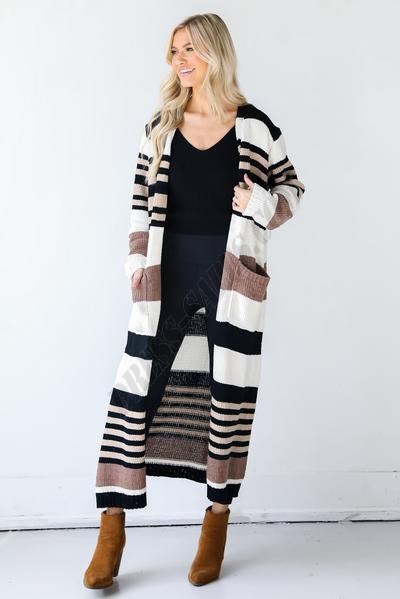 On Discount ● Just Warming Up Striped Chenille Cardigan ● Dress Up - -7
