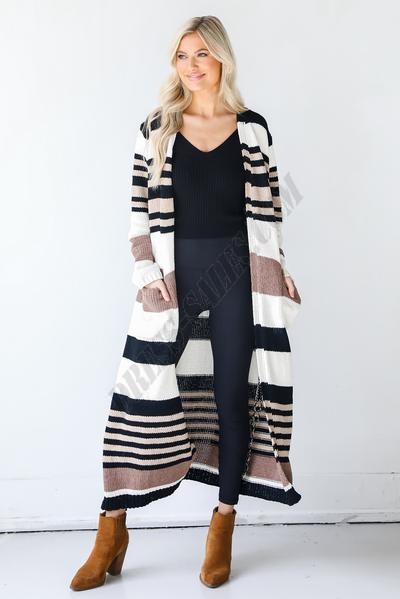 On Discount ● Just Warming Up Striped Chenille Cardigan ● Dress Up - -0
