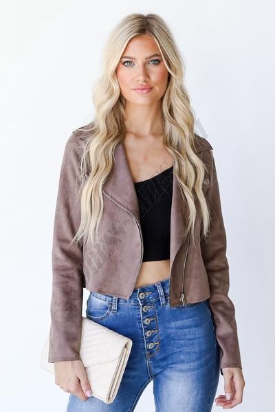 Double Take Suede Moto Jacket ● Dress Up Sales - -1