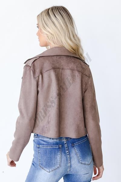 Double Take Suede Moto Jacket ● Dress Up Sales - -4