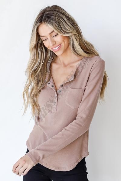 Barely Basic Henley Top ● Dress Up Sales - -2
