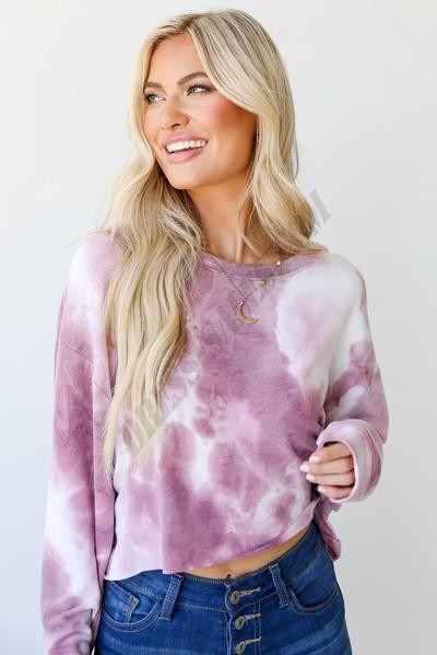 On Discount ● Get To Know You Cropped Tie-Dye Pullover ● Dress Up - -0