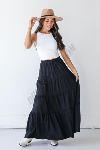 Swept Away Tiered Maxi Skirt ● Dress Up Sales - -14
