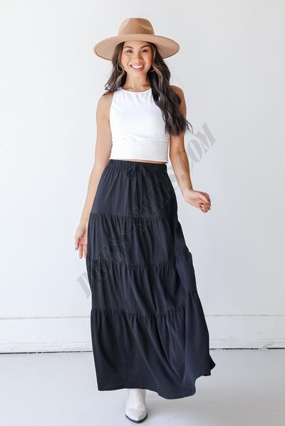 Swept Away Tiered Maxi Skirt ● Dress Up Sales - -16