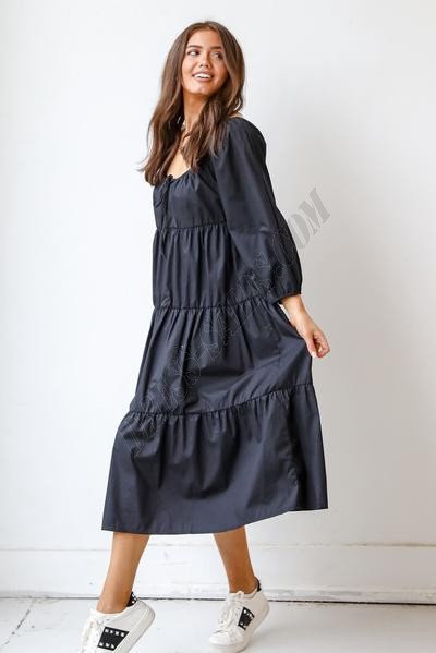 On Discount ● Sweet Encounter Tiered Midi Dress ● Dress Up - -1