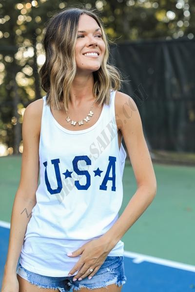 On Discount ● USA Star Graphic Tank ● Dress Up - -3
