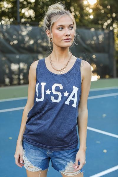 On Discount ● USA Star Graphic Tank ● Dress Up - -5