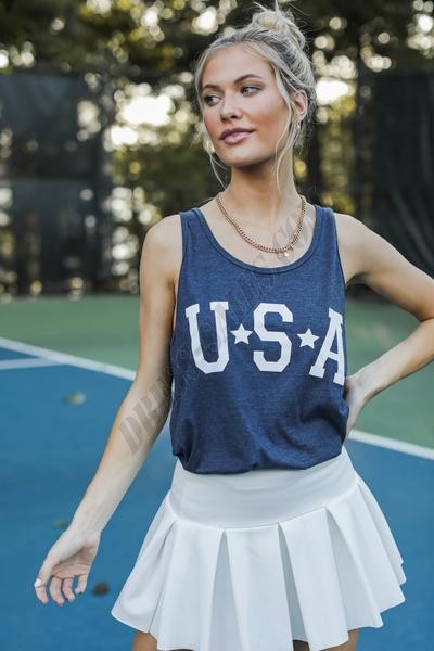 On Discount ● USA Star Graphic Tank ● Dress Up - -0